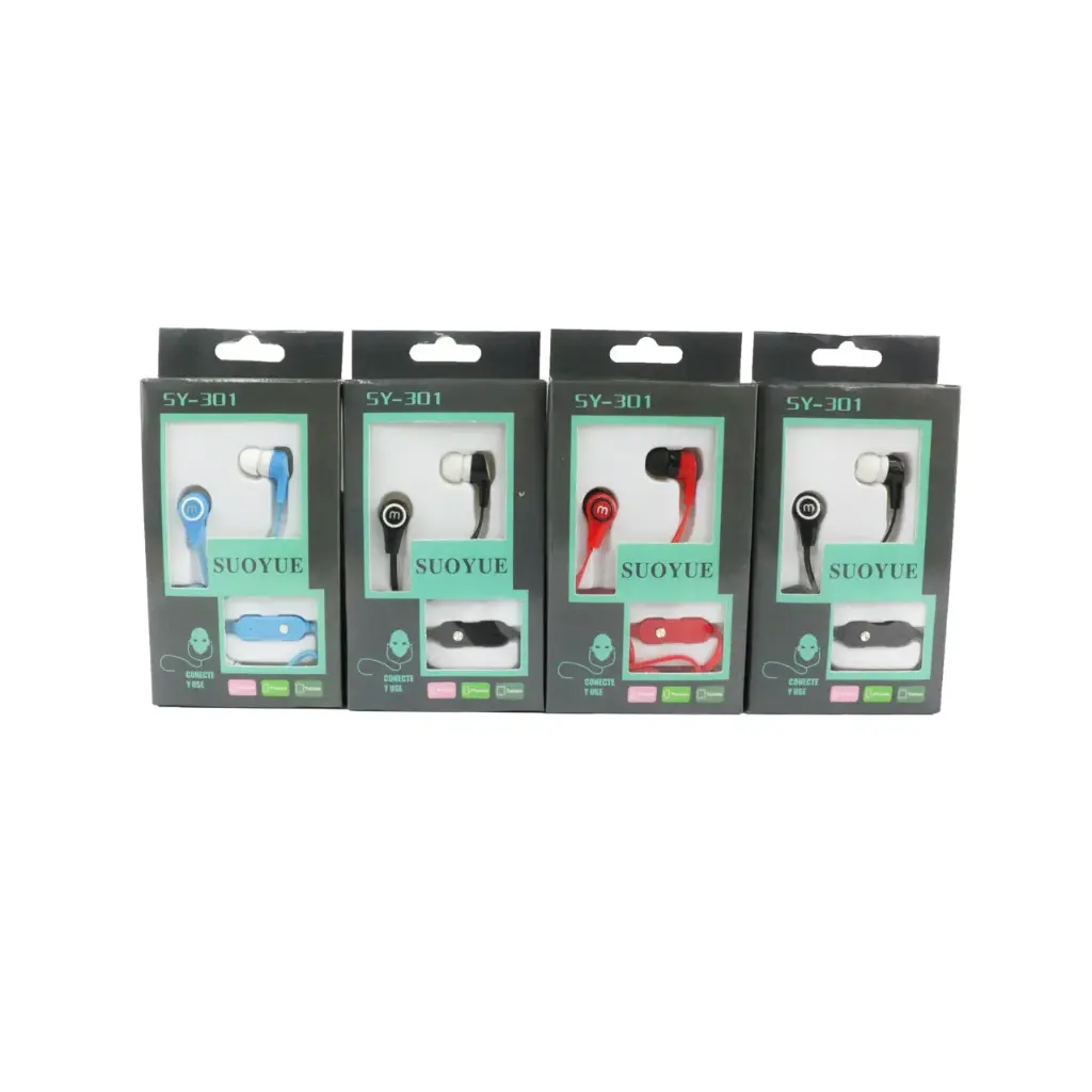 Audífonos alámbricos con cable resistente (12 piezas)