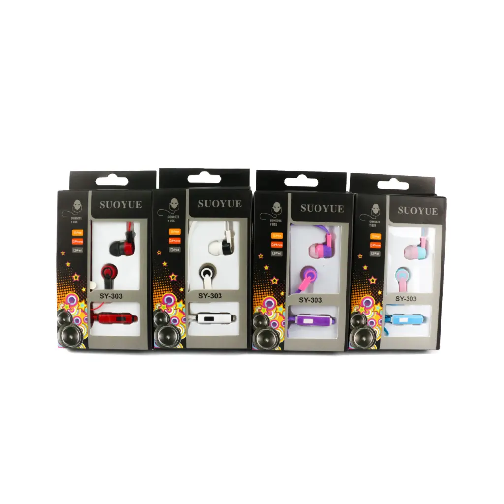 Audífonos alámbricos estéreo para música clara (12 piezas)