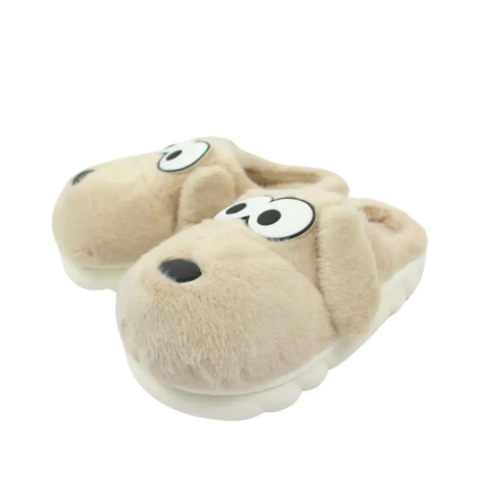 [SLP-12] Pantuflas afelpadas diseño de perro (3 piezas)