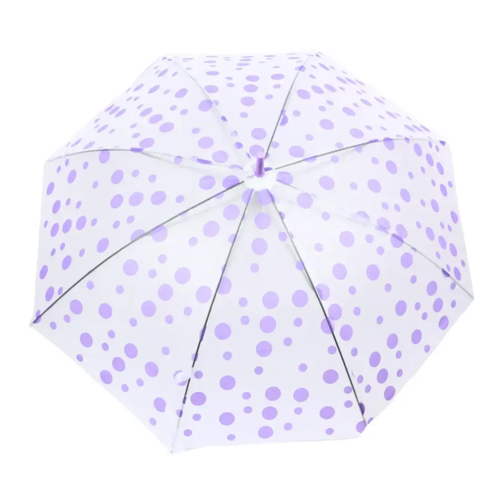 Sombrilla semi transparente con diseño de puntos (1 pieza)