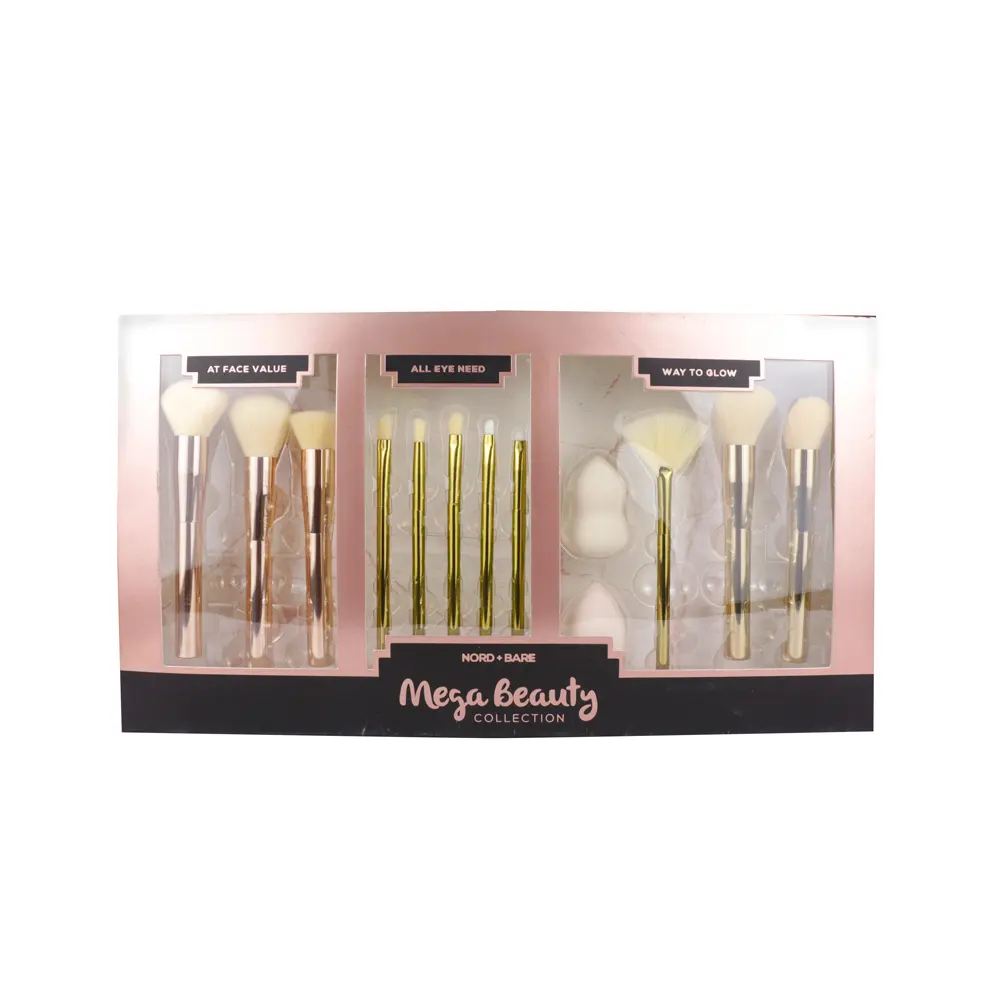 [BRUSH-028] Set exclusivo de brochas y esponjas para maquillaje (1 pieza)