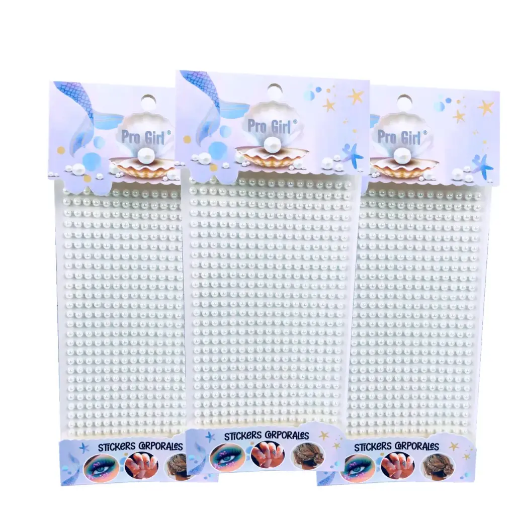 [750417] Perlas decorativas para cabello, acabado brillante (12 piezas)