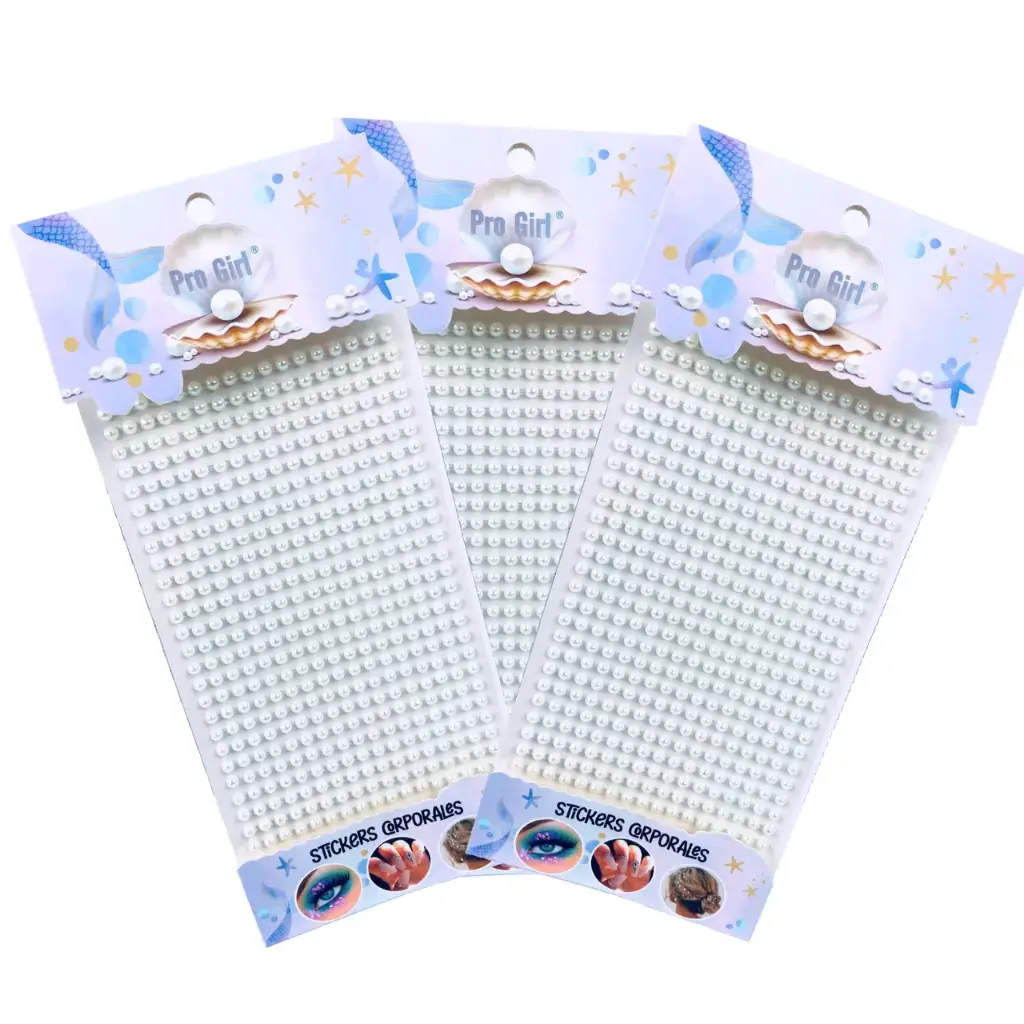 [750418] Perlas decorativas para cabello, fácil aplicación (12 piezas)