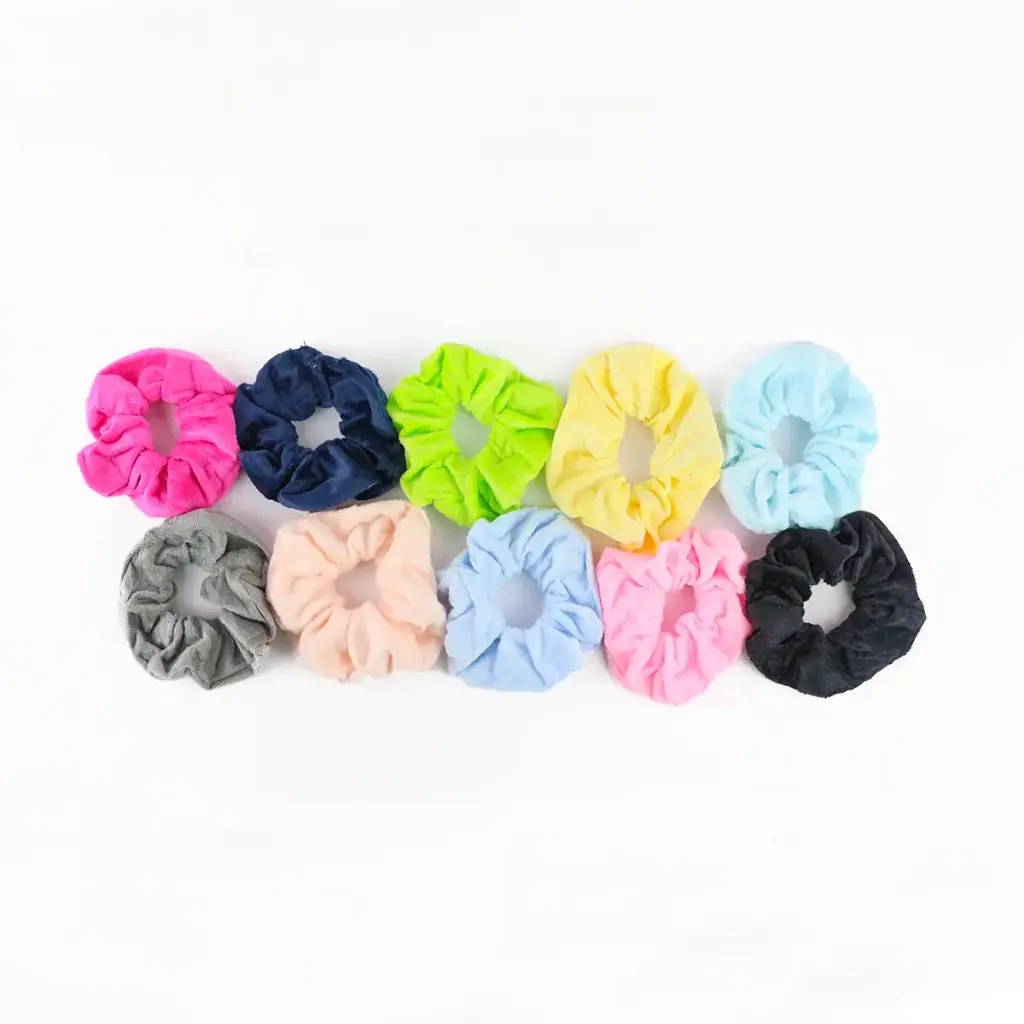 [FABRIC-HB8] Donas aterciopeladas para cabello (12 piezas)