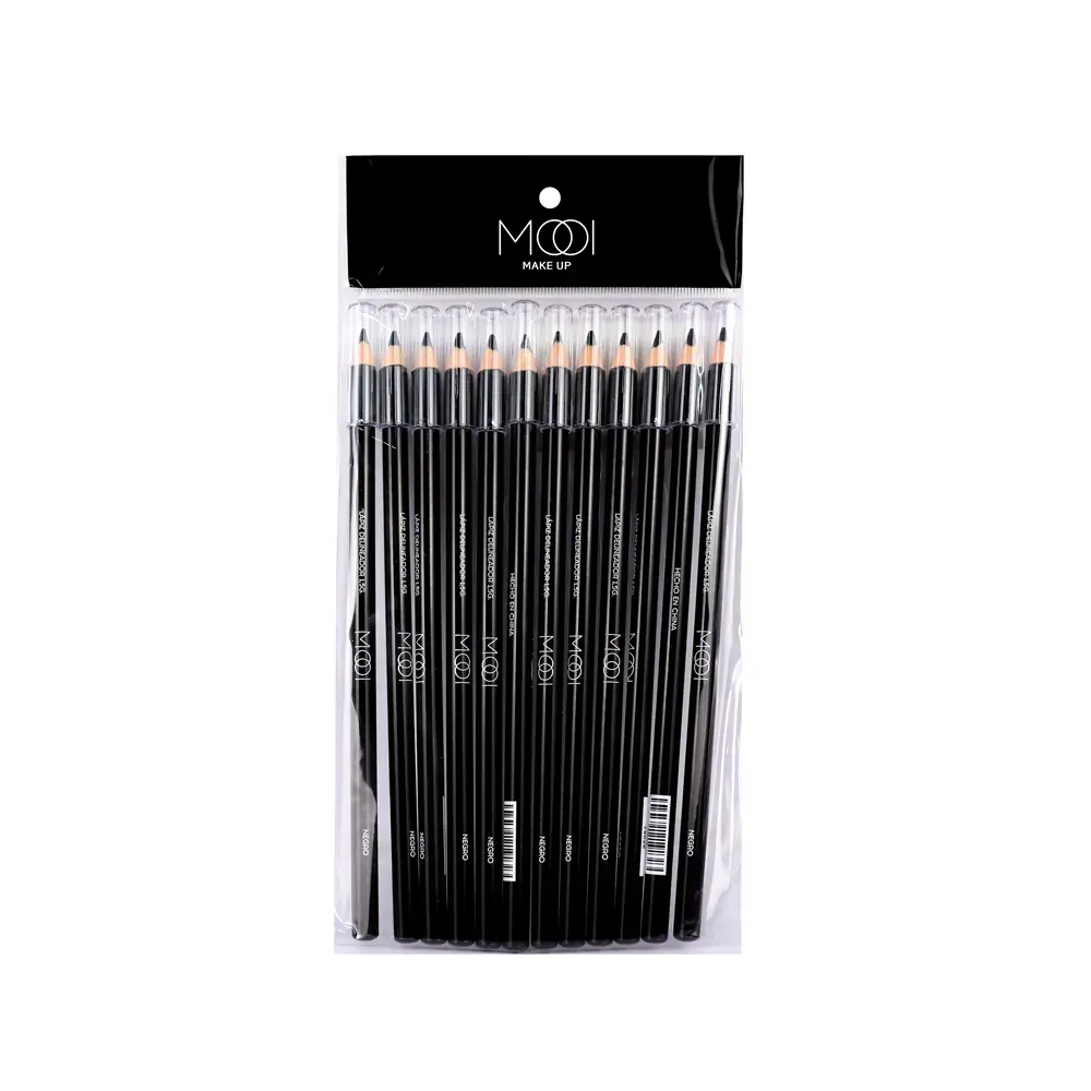 [75028] Delineador de madera negro (12 piezas)