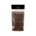 Delineador de madera café claro (12 piezas)