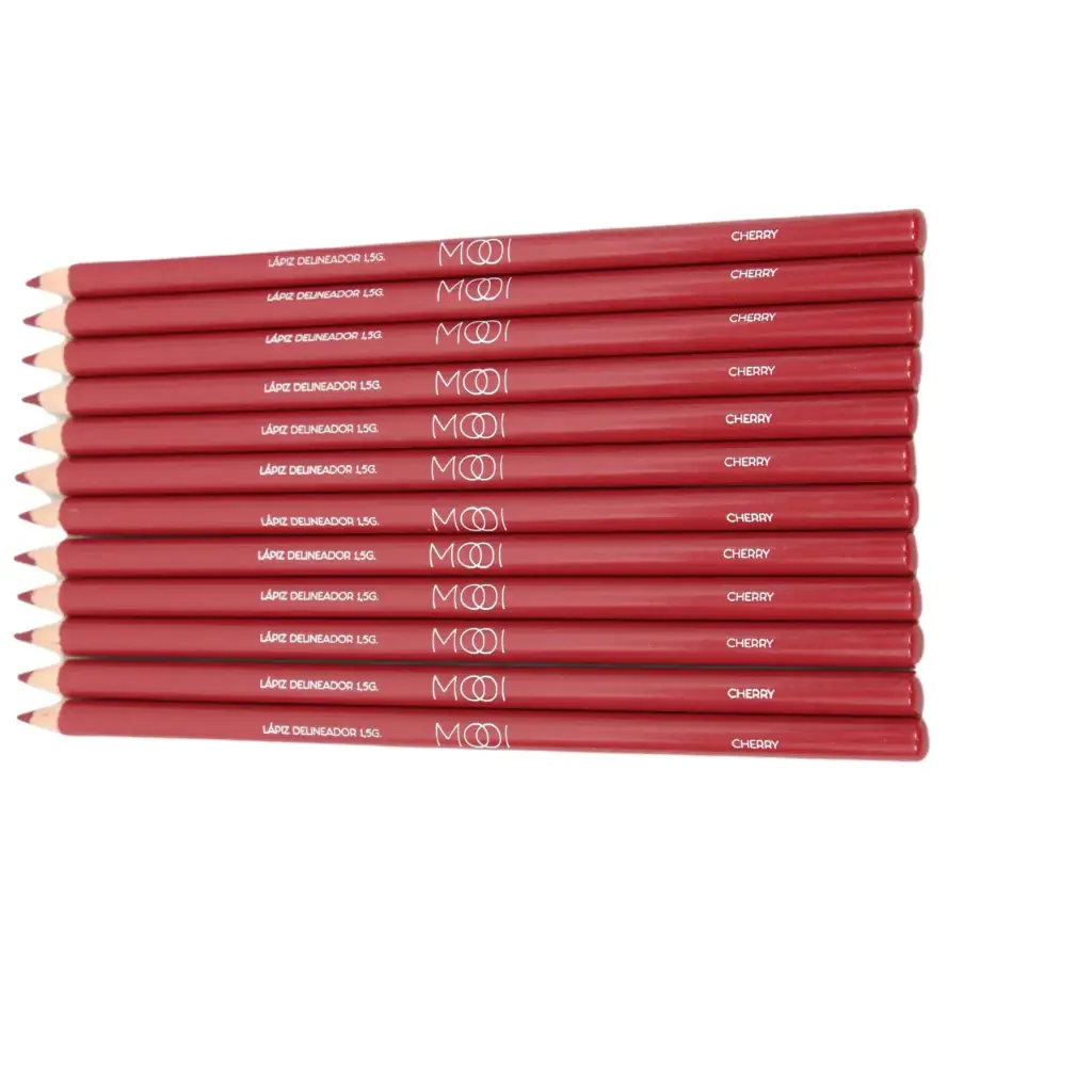 [750219] Delineador de madera rojo (12 piezas)