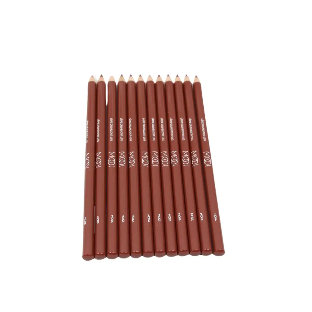 Delineador de madera color moka (12 piezas)