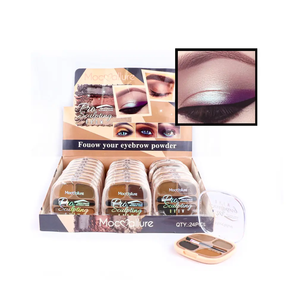 [Cej-014] Sombras mini para cejas con 4 tonos (24 piezas)