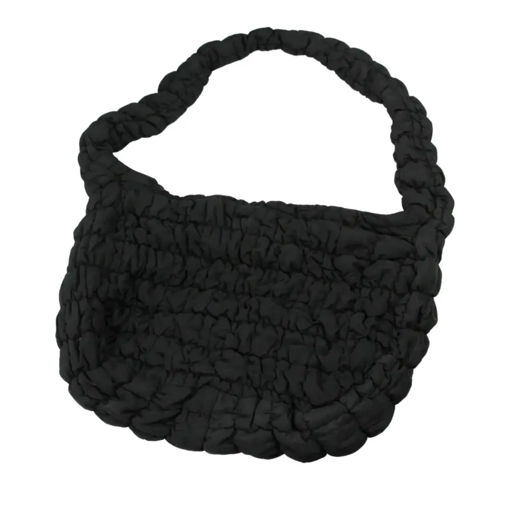 Bolsa trenzada negra, diseño elegante y duradero (1 pieza)