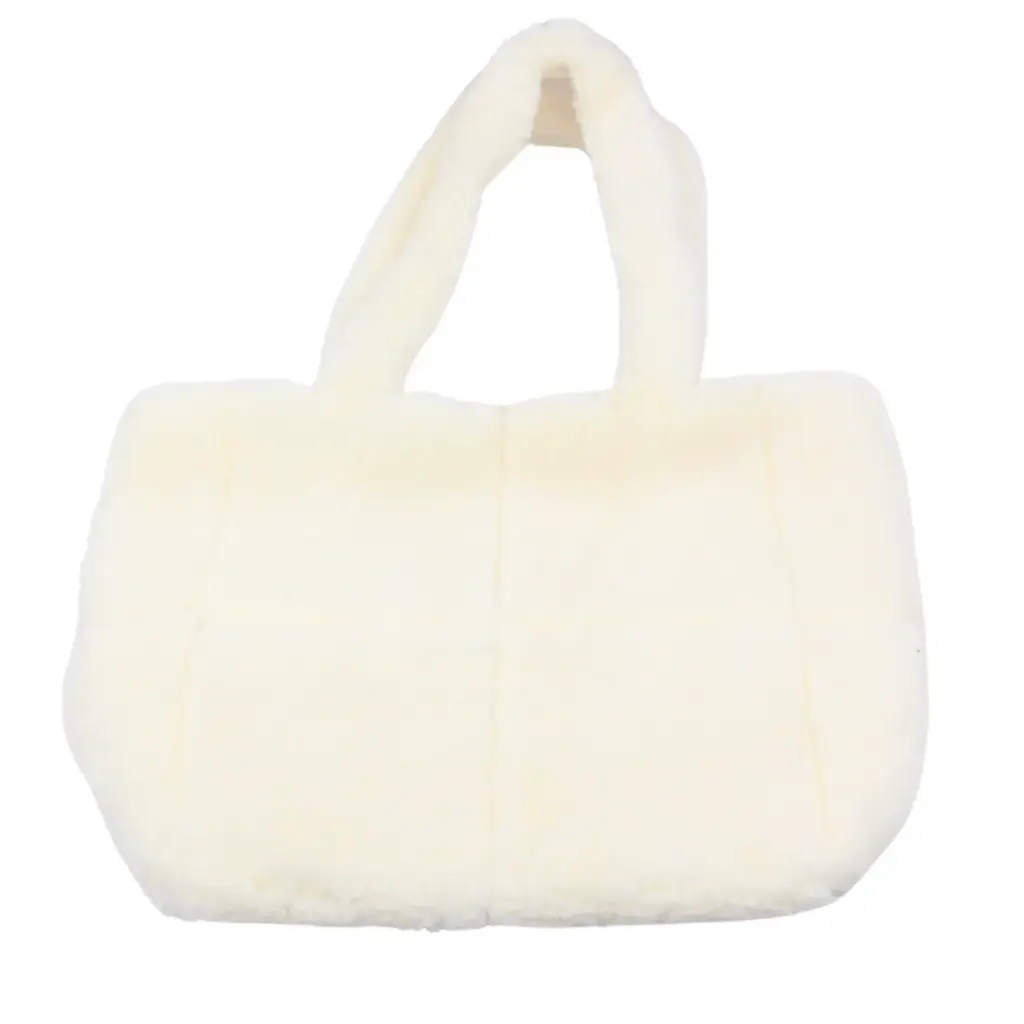 [88816-BLANCO] Bolsa de peluche blanca suave y acogedora (1 pieza)