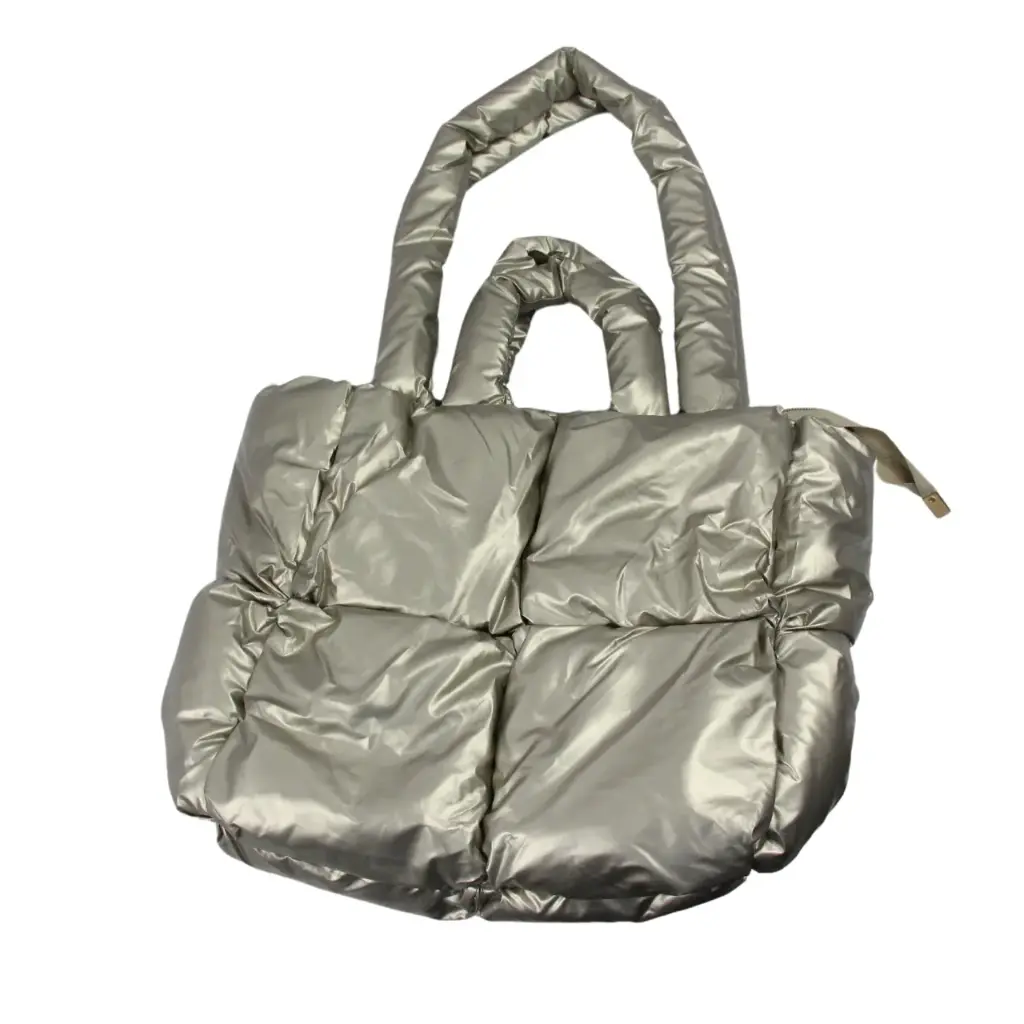 Bolsa metálica gris con acabado elegante (1 pieza)