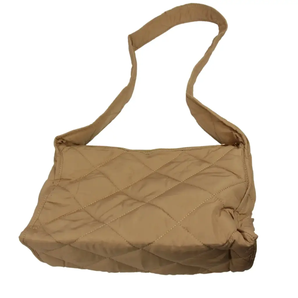 Bolsa de mano acolchada color café, elegante (1 pieza)