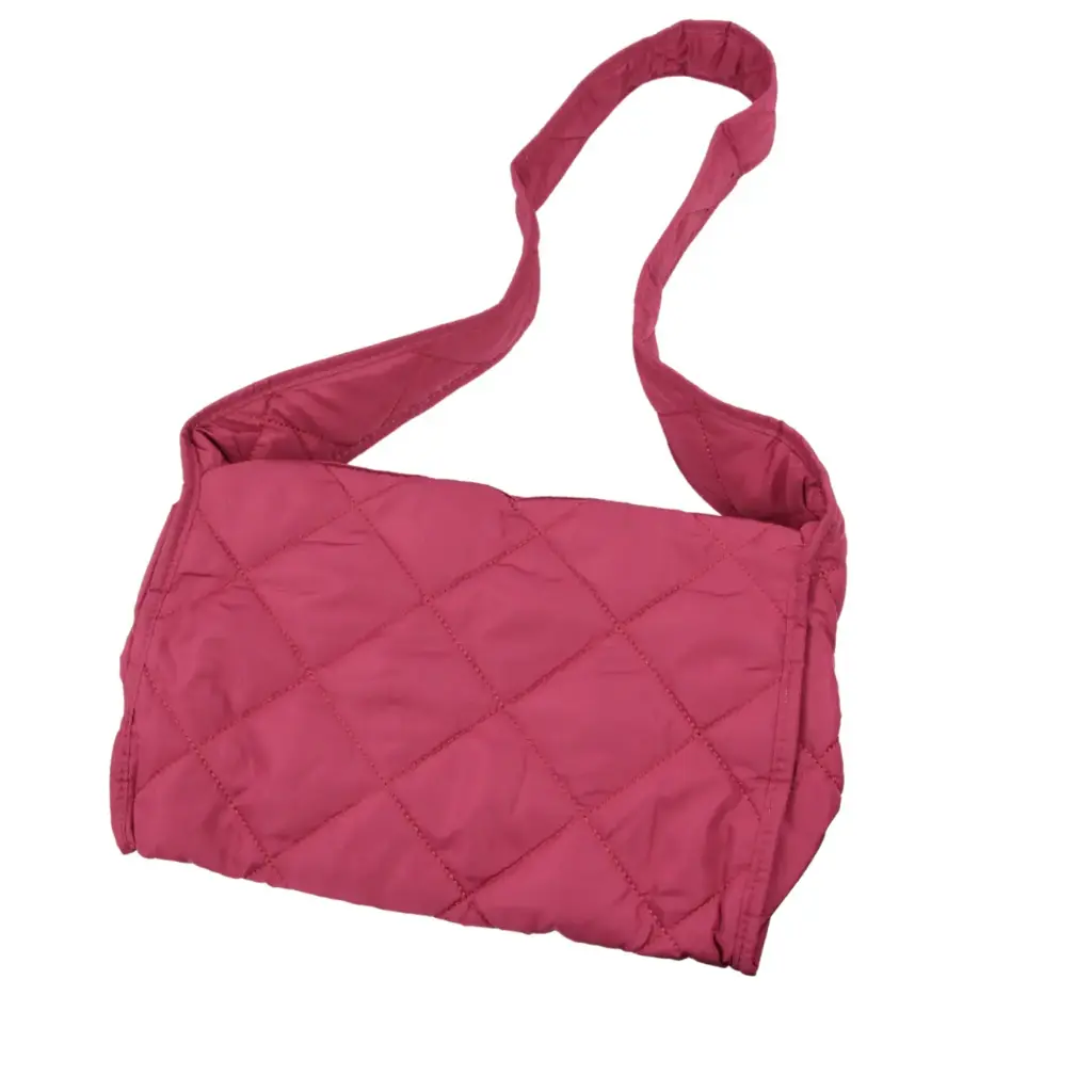 [CY8077-VINO] Bolsa de mano acolchada color rosa, elegante y práctica (1 pieza)