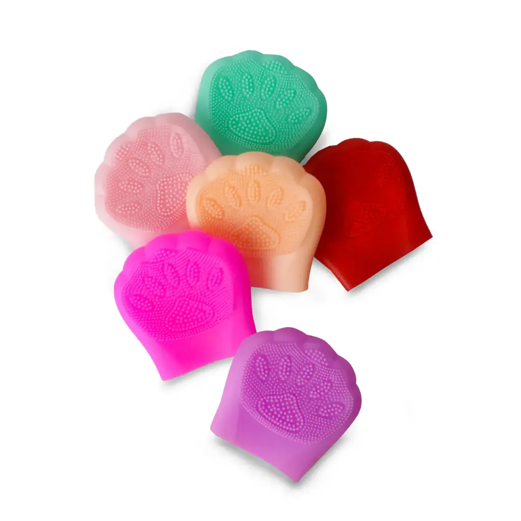[PG-2215] Limpiador facial de silicón forma huella de gato (12 piezas)