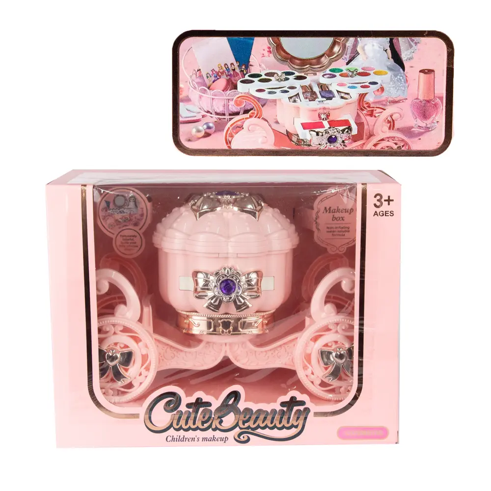 [8816] Carruaje de maquillaje portátil para niñas (1 pieza)