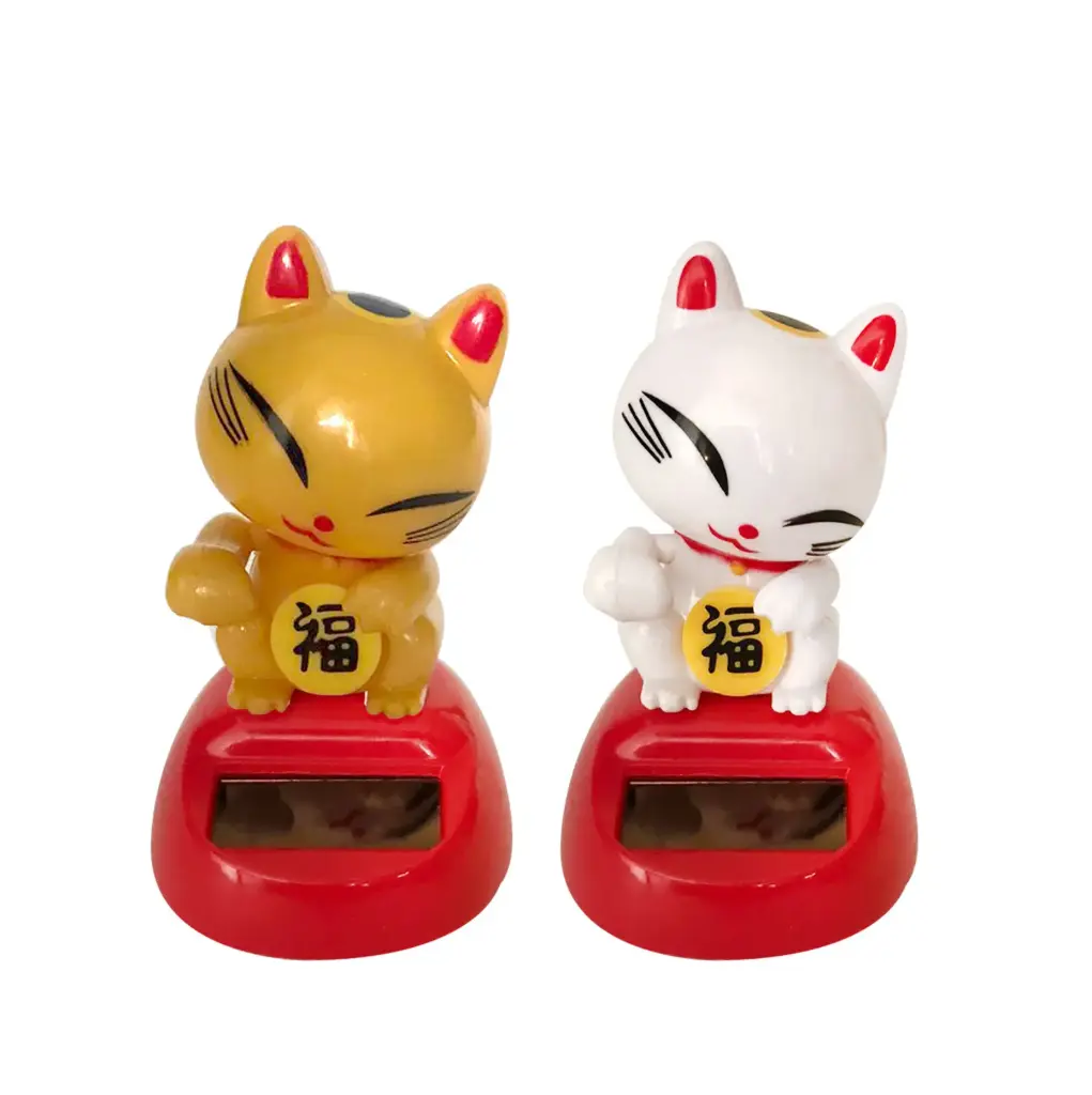 [CA-1209] Gatito móvil con luz solar (1 pieza)