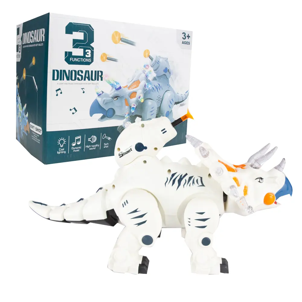 Juguete dinosaurio con luz y sonido realistas (1 pieza)