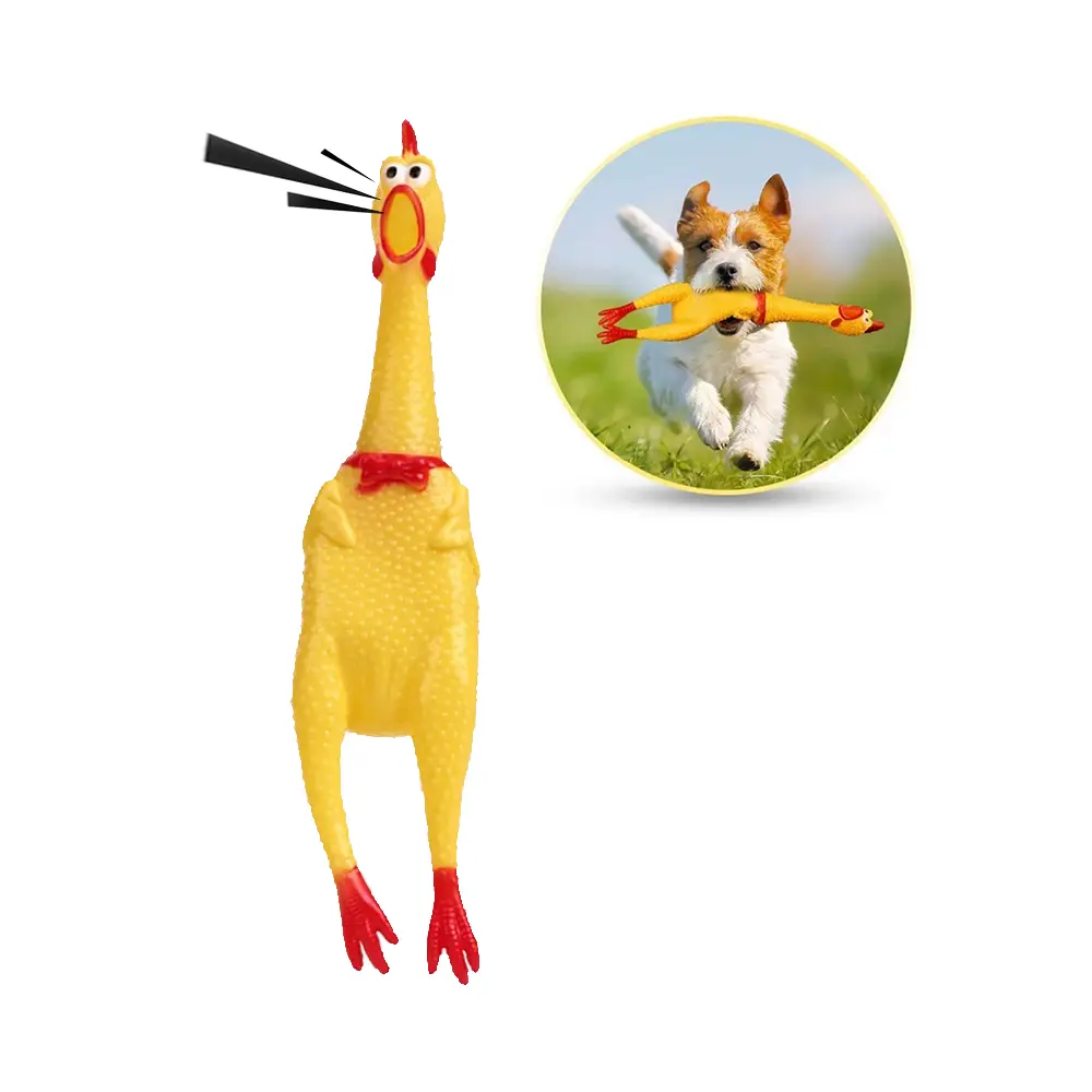 Pollo chillón grande con sonido (1 pieza)