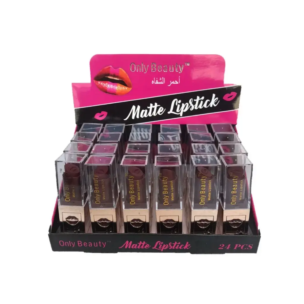 Labiales en tonos vino para look sofisticado (24 piezas)