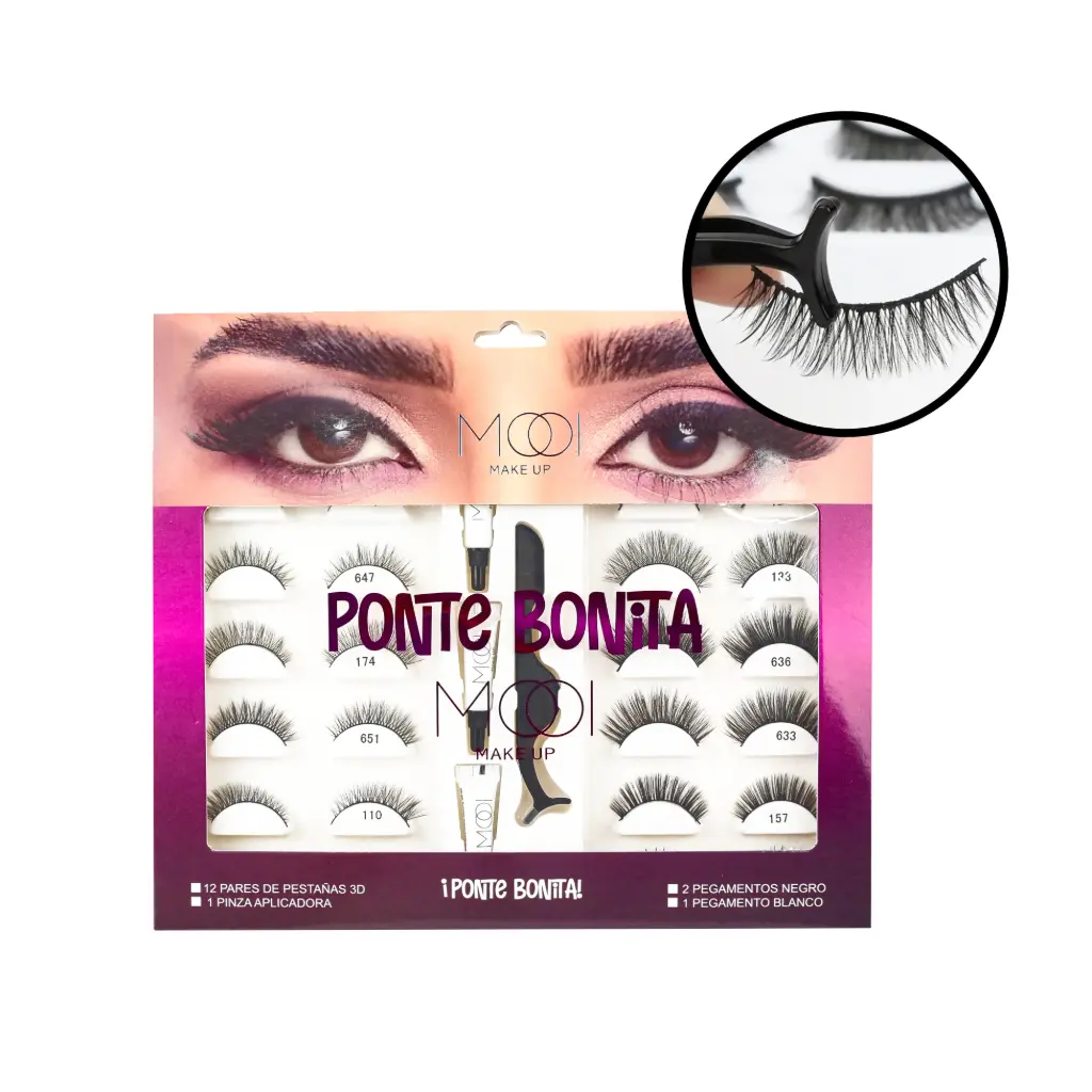 Set de pestañas con 12 pares (1 pieza)