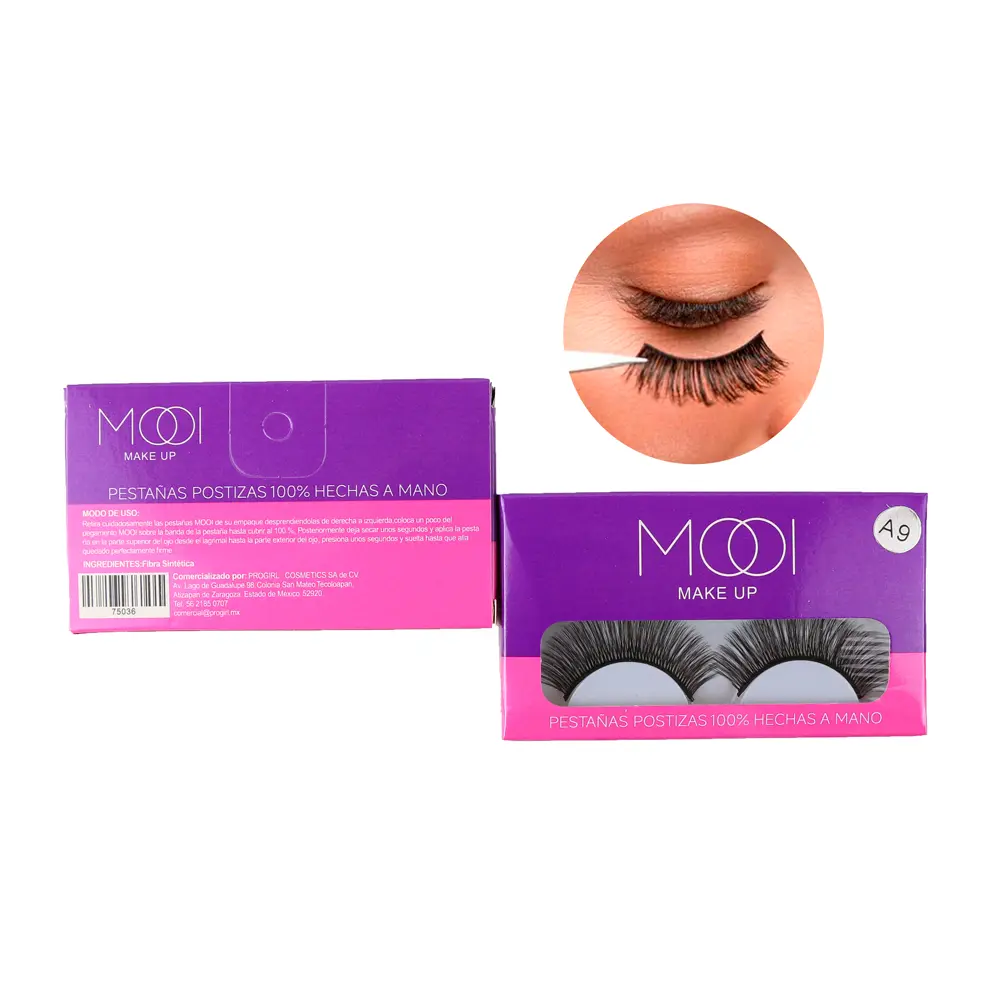Pestañas 100% hechas a mano, fácil aplicación (12 piezas)