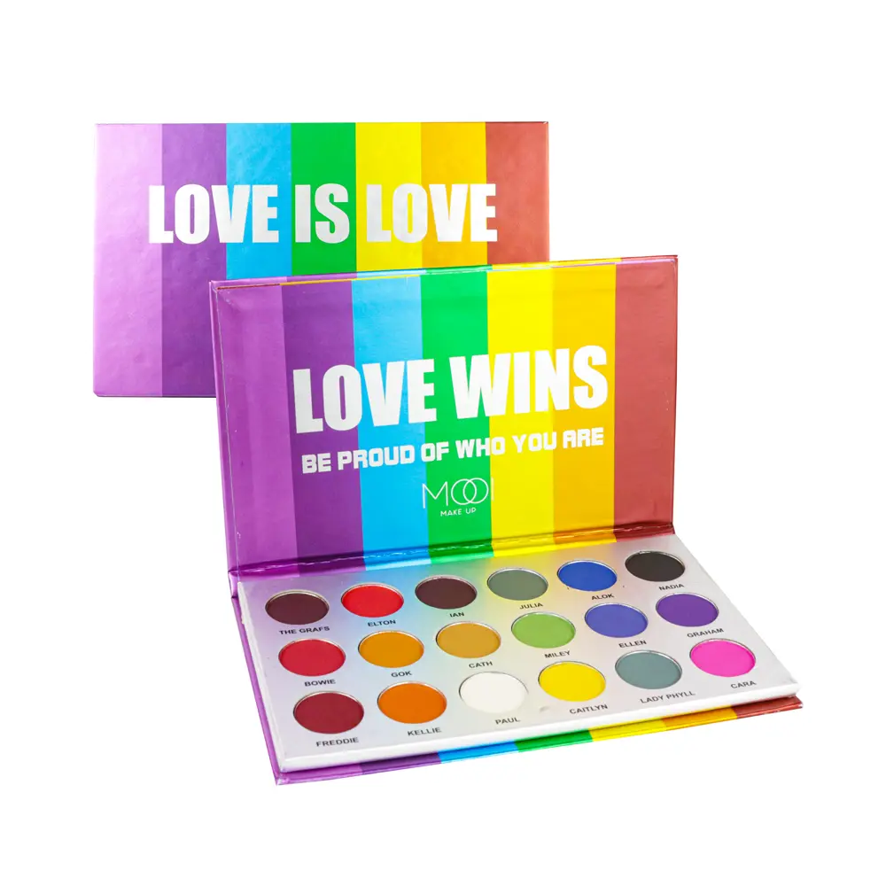 [MOOI-RAINBOW18] Paleta de sombras tonos nude (1 pieza)