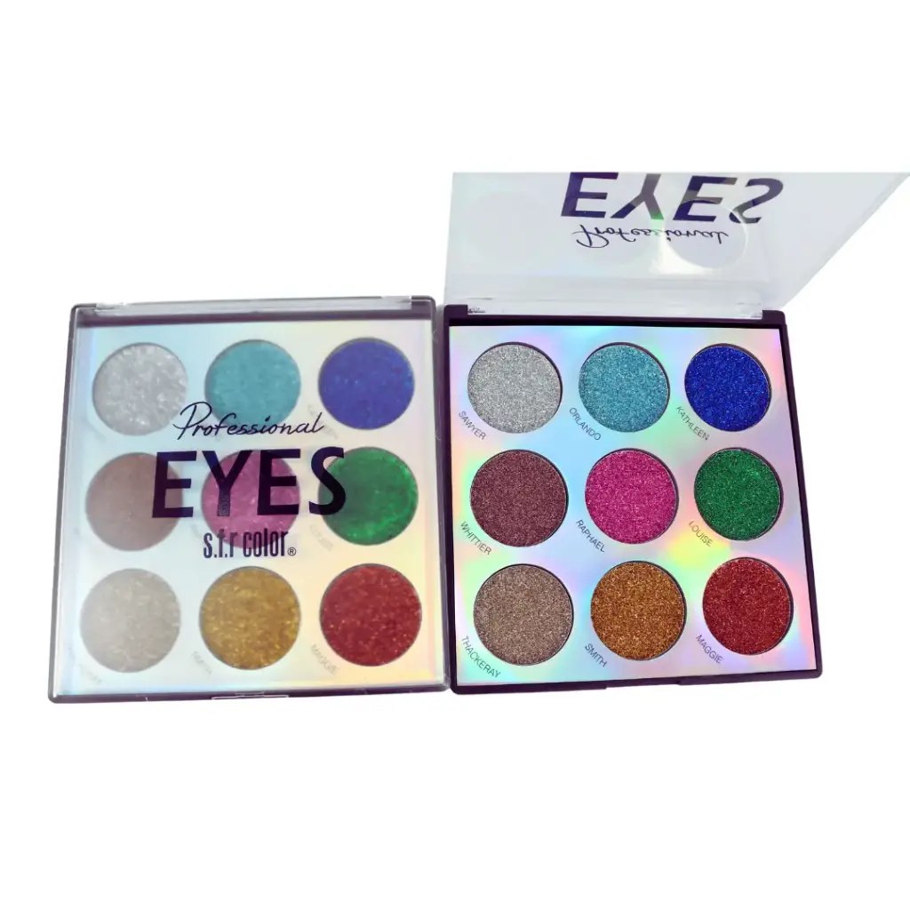 [SFR6743] Paleta de sombras con glitter brillante (12 piezas)