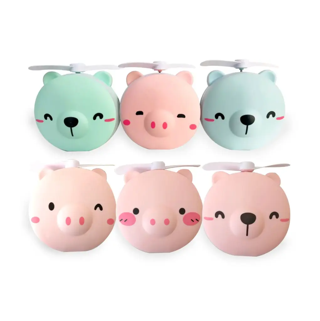 [PIG-MIRROR] Espejo con luz y ventilador diseño puerquito (1 pieza)