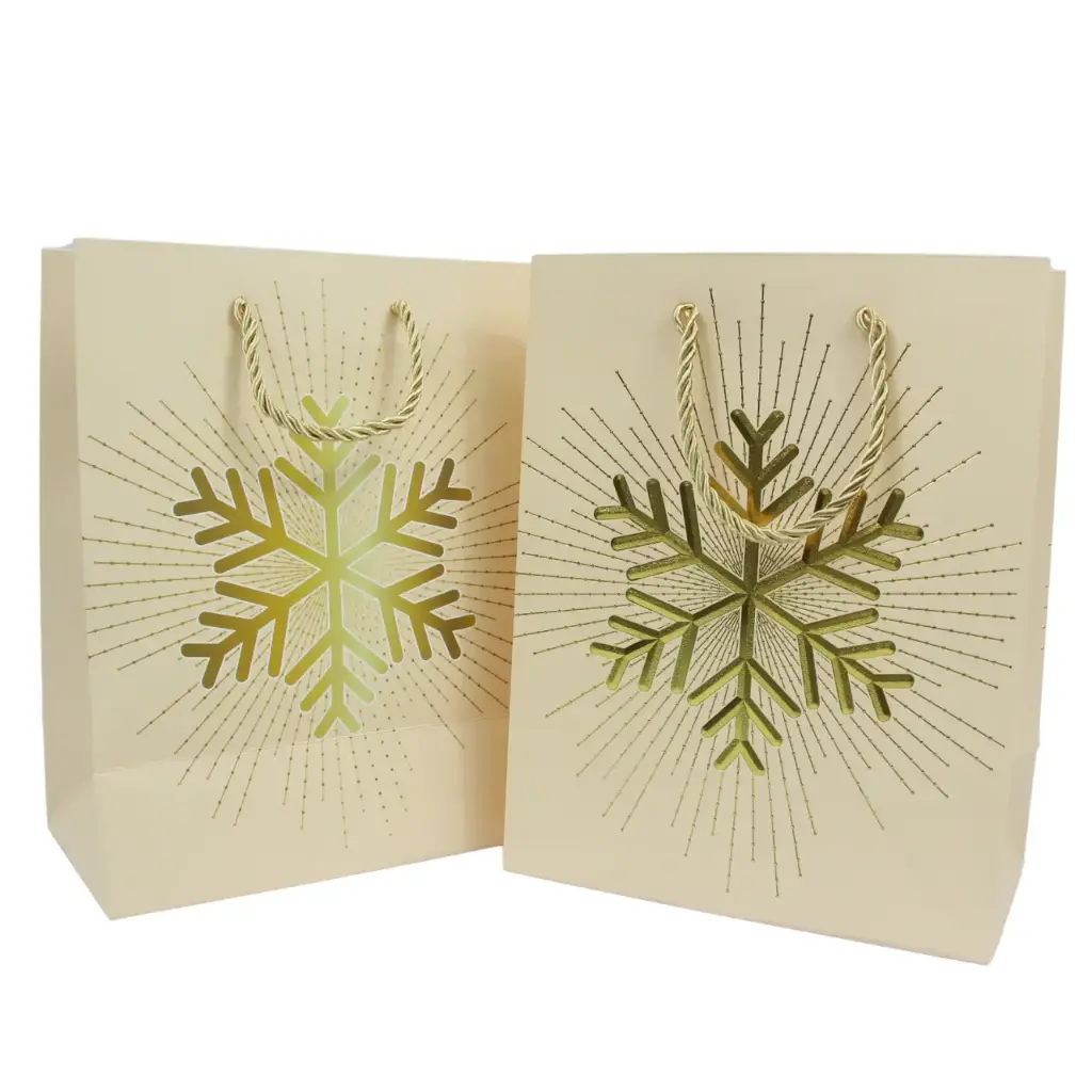 Bolsa de regalo navideña para regalos elegantes 32x26x10cm (12 piezas)