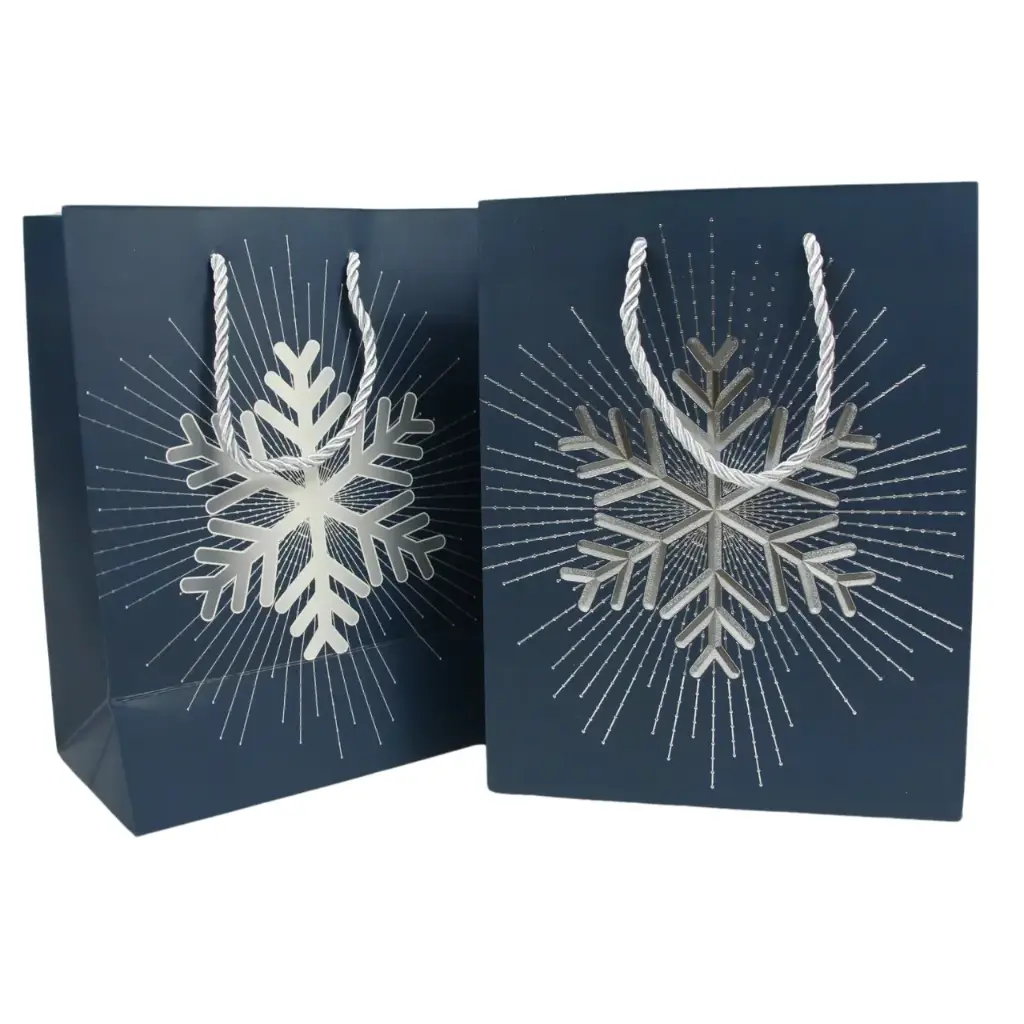 Bolsa de regalo con diseño navideño alegre 18x23x10cm (12 piezas)