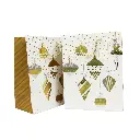 Bolsa de regalo navideña con estampados tradicionales 32x26x10cm (12 piezas)