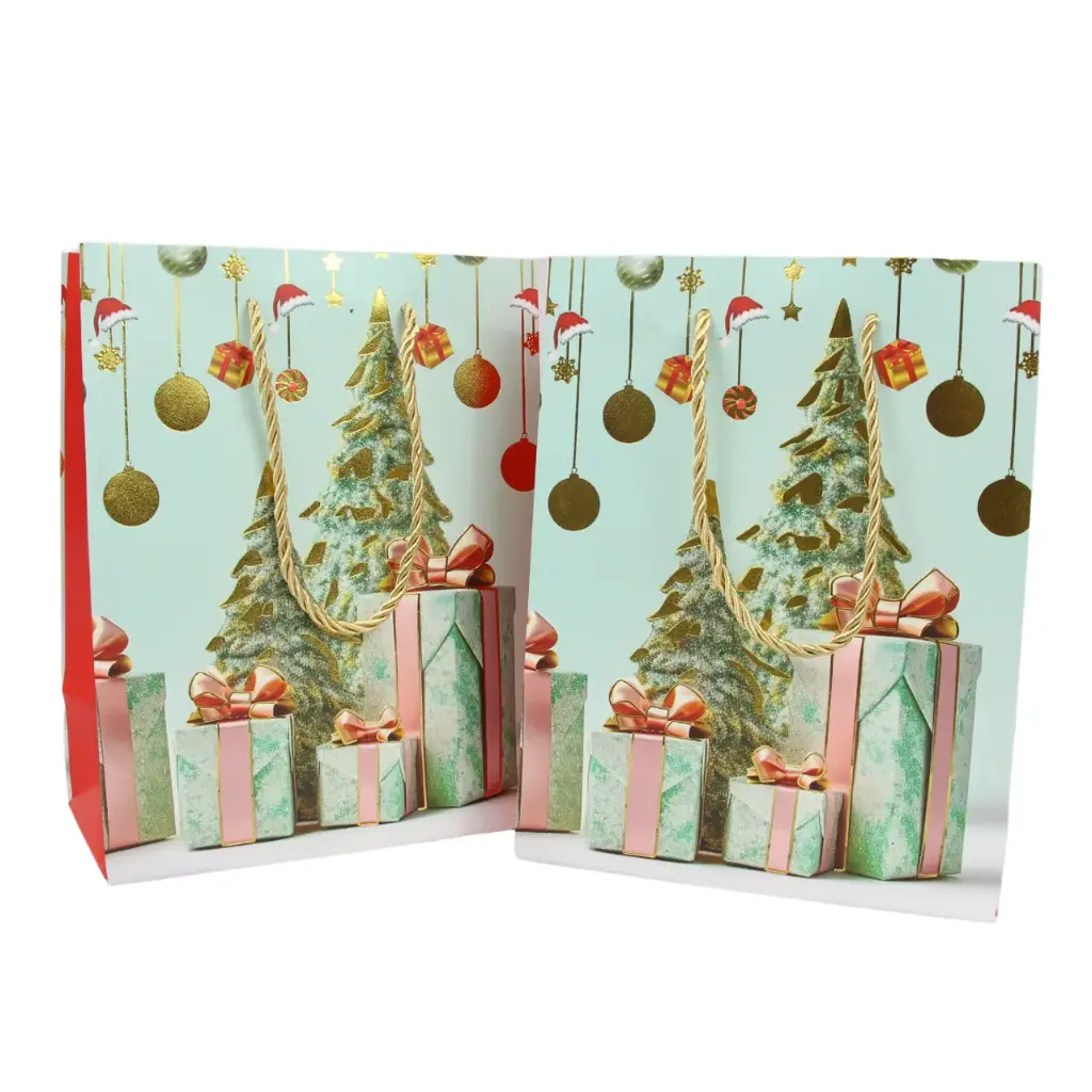 Bolsa de regalo navideña para packaging especial 41.5x30x12cm (12 piezas)