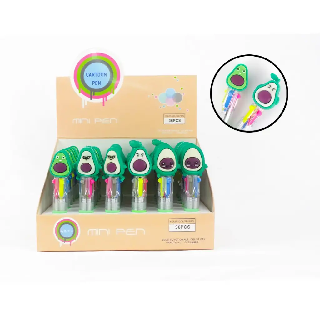 Set de plumas diseño de aguacates (36 piezas)