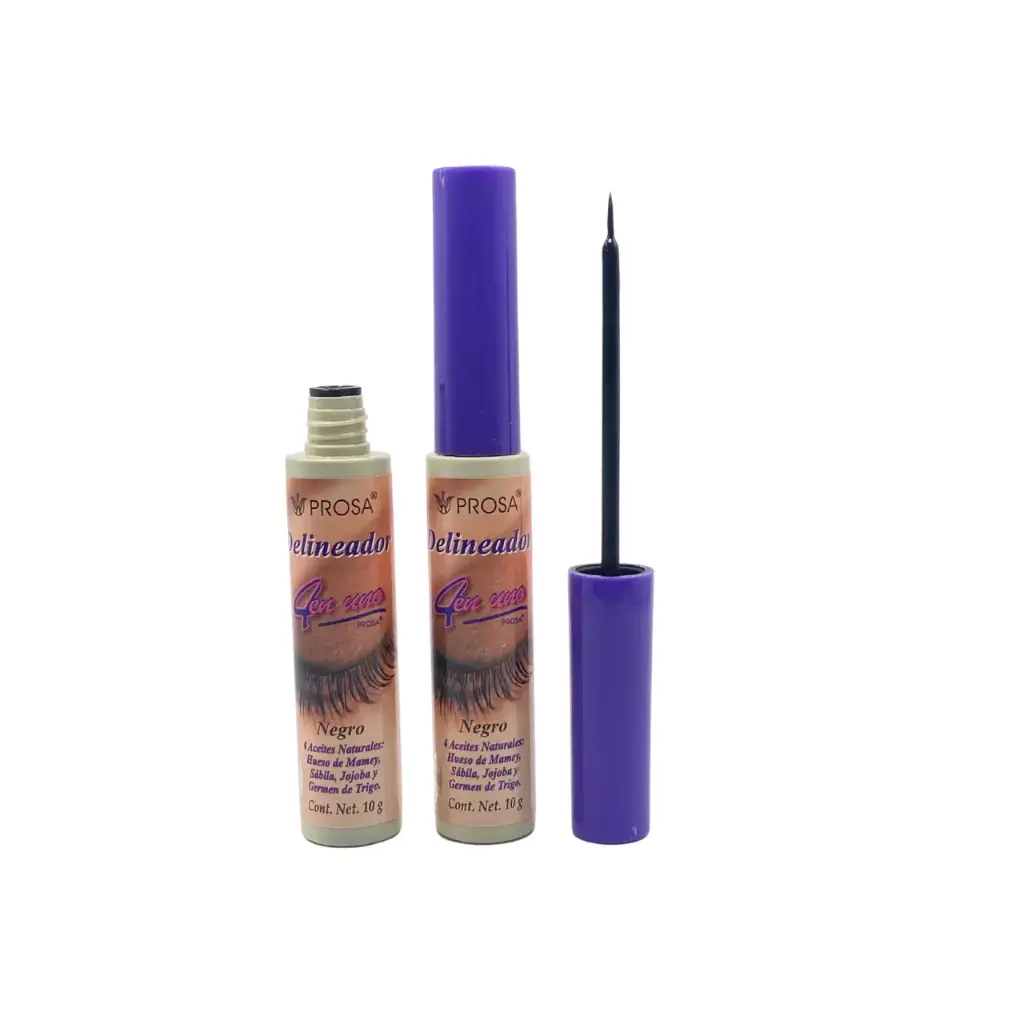 Delineador negro con tapa morada (1 pieza)