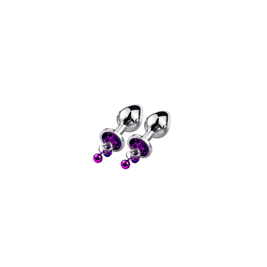 [SEX-03-S] Plug chico de metal con diseño diamante y cascabeles (1 pieza)