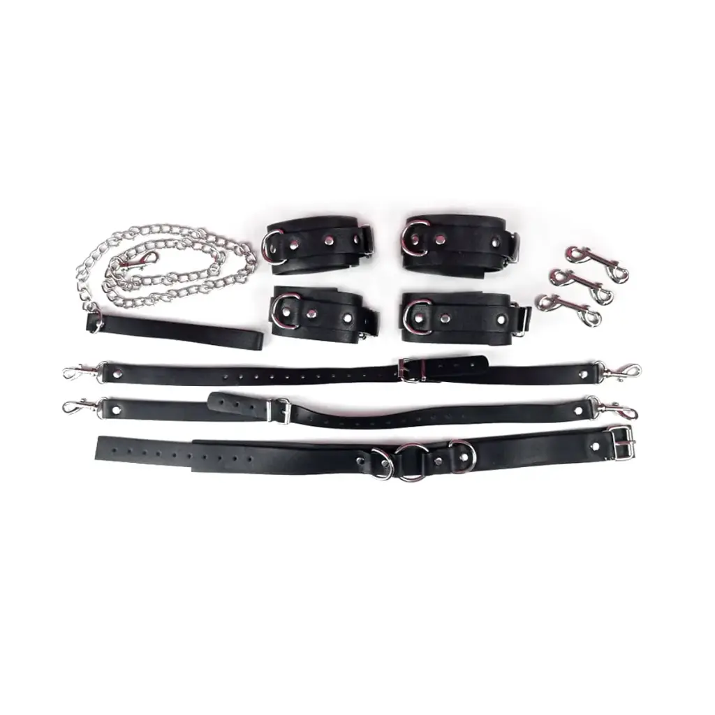 Juego de grillete en cuero (1 pieza)