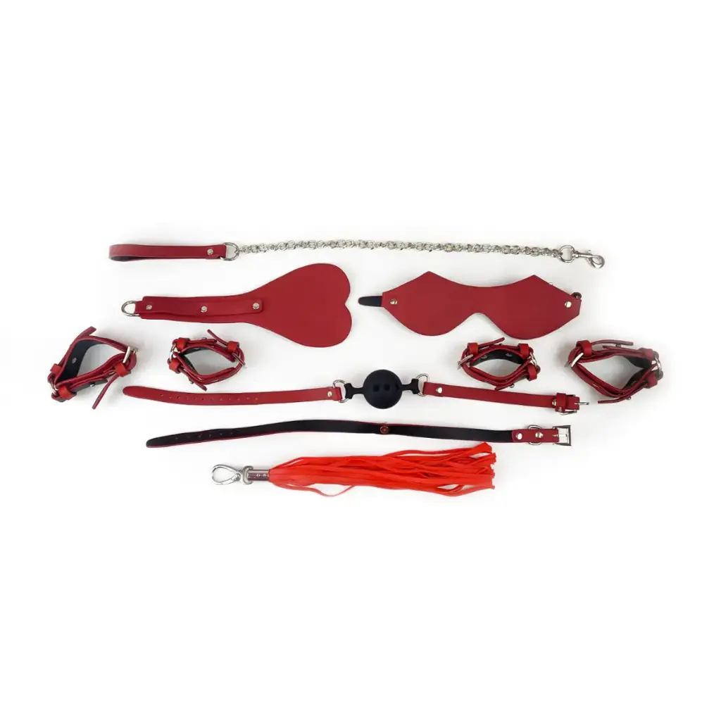 Juego de cueros rojos (1 pieza)