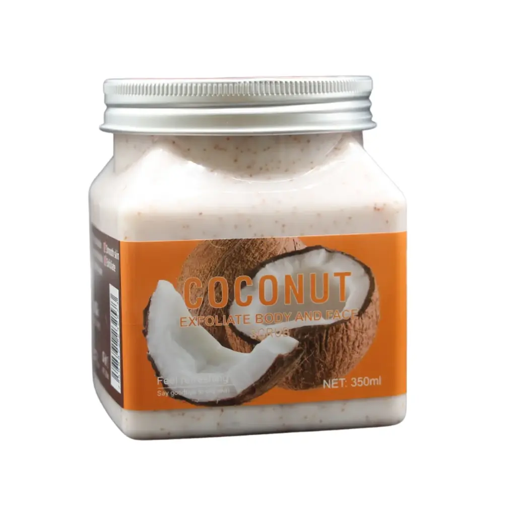 Exfoliante facial y corporal con aroma a coco (3 piezas)