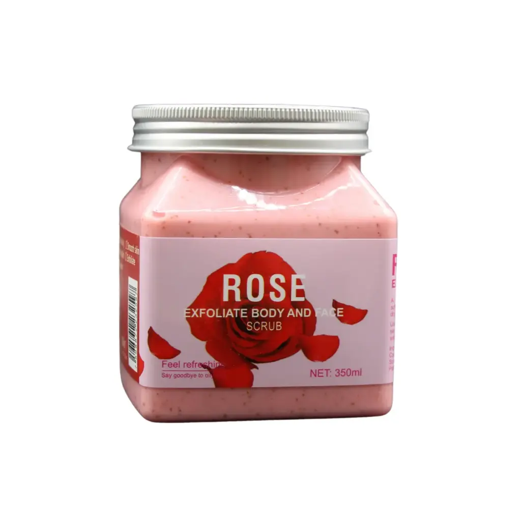 Exfoliante facial y corporal con extracto de rosas (3 piezas)