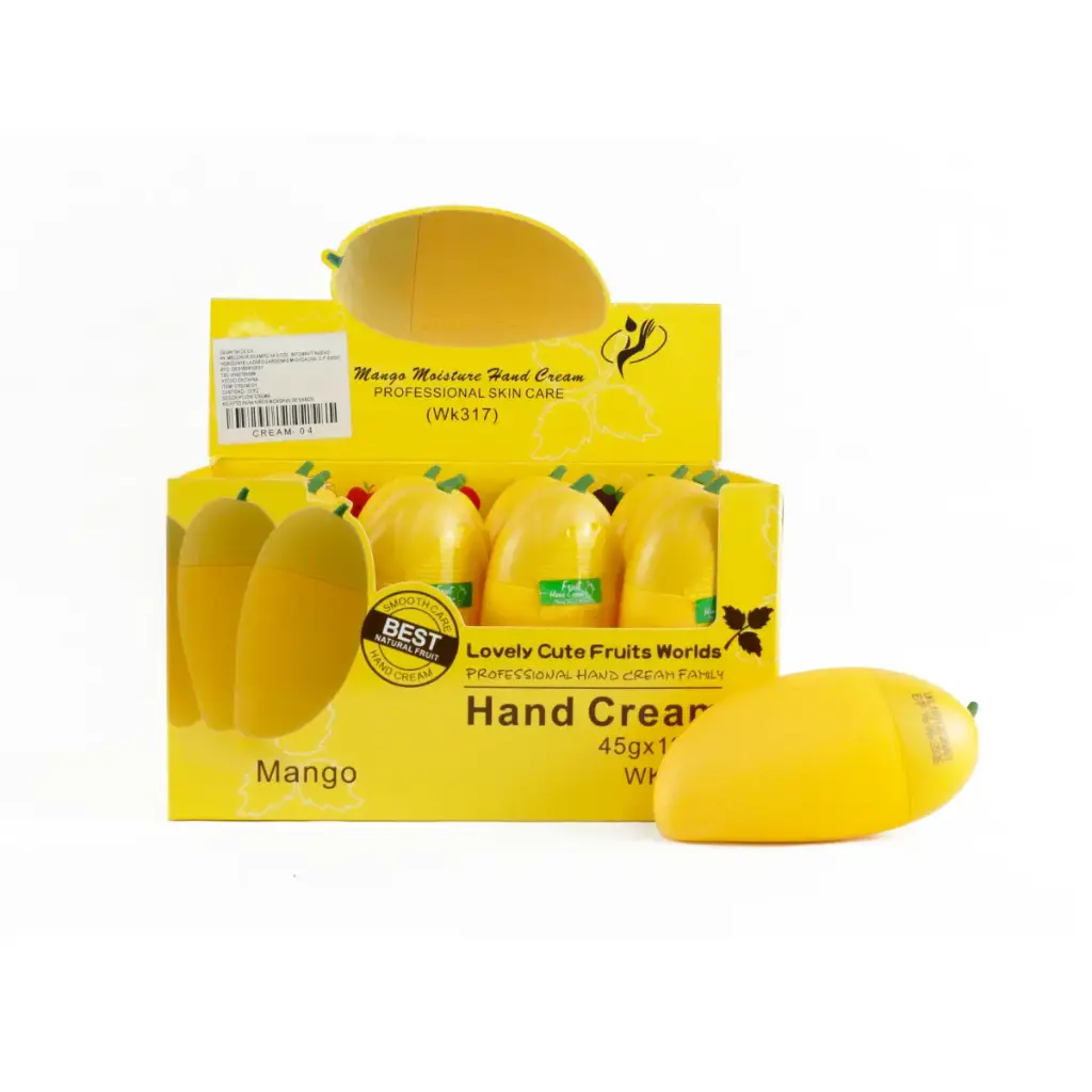 Crema hidratante para manos con aroma a mango (12 piezas)