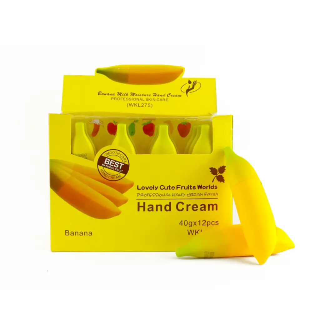Crema hidratante para manos con aroma a plátano (12 piezas)