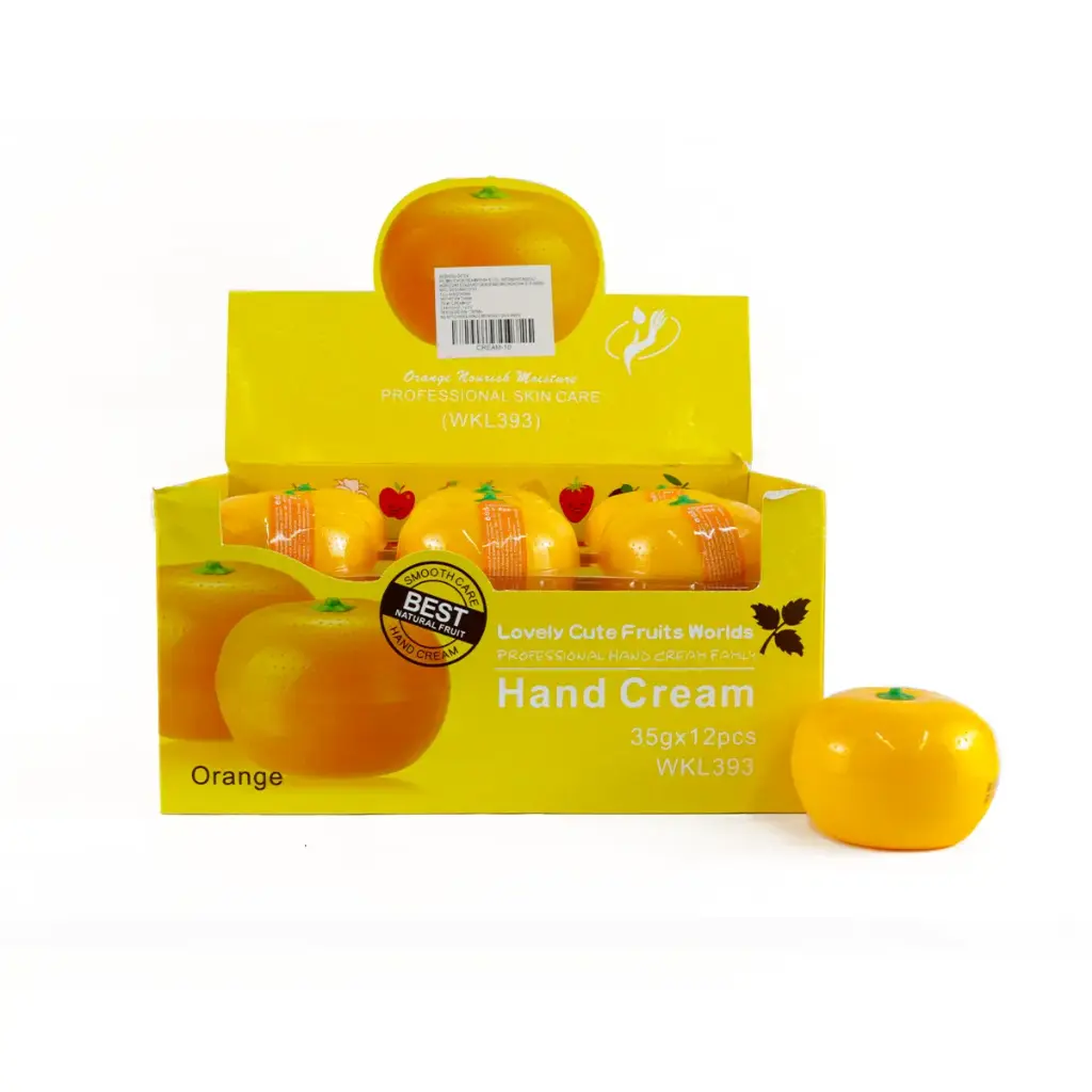 Crema hidratante para manos con aroma a naranja (12 piezas)