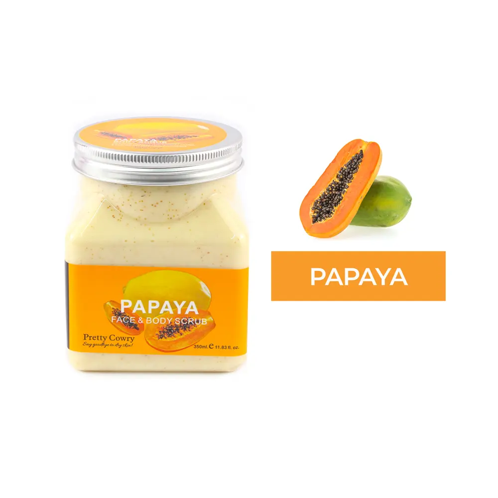 Exfoliante facial y corporal con extracto de papaya (3 piezas)