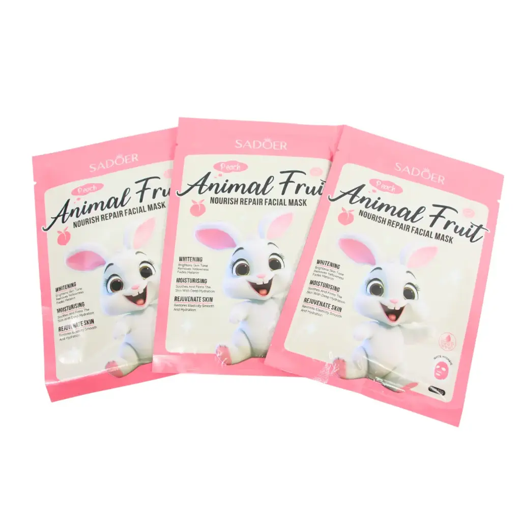 [FM-RABBIT] Mascarilla facial de tela con diseño divertido de conejo (90 piezas)