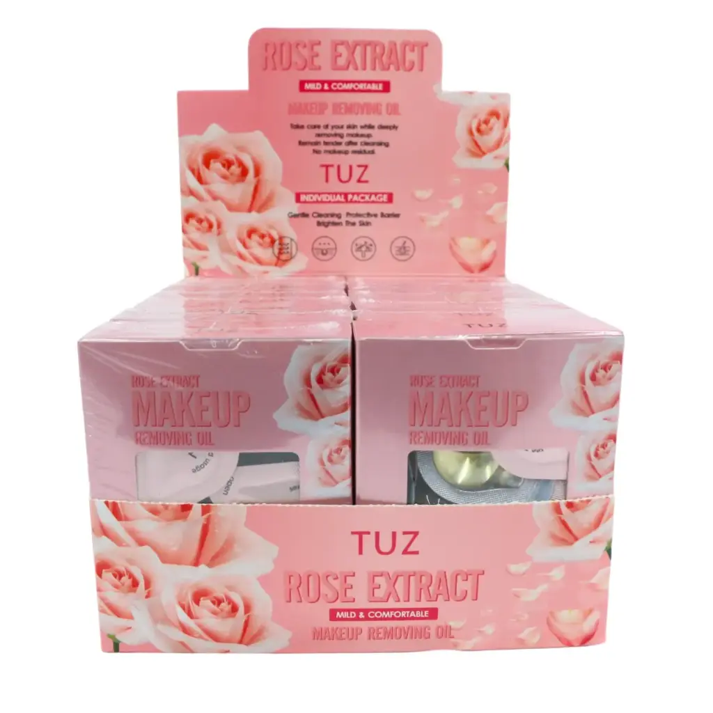 [TUZ-0609] Aceite removedor con extracto natural de rosas (12 piezas)
