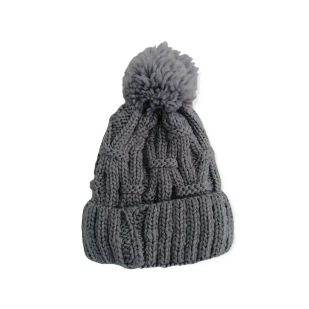 [07380-2] Gorro con pompon en distintos colores (12 piezas)