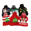 Gorro navideño con luces led (12 piezas)