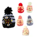 Gorro con pompon en distintos diseños (12 piezas)