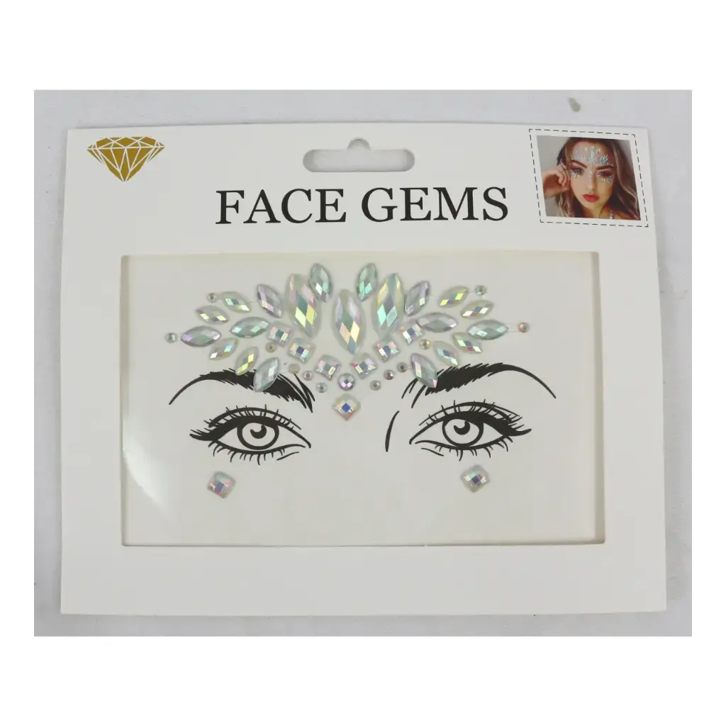 Pegatinas para rostro de diamantes decorativas (12 piezas)